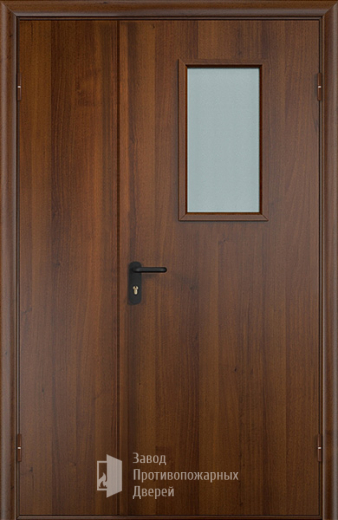 Фото двери «Полуторная МДФ со стеклом EI-30» в Щербинке