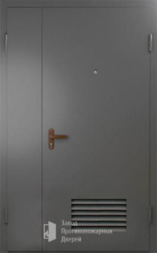 Фото двери «Техническая дверь №7 полуторная с вентиляционной решеткой» в Щербинке