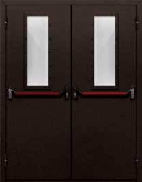 Фото двери «Двупольная со стеклом и антипаникой №610» в Щербинке