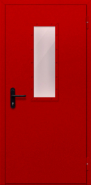 Фото двери «Однопольная со стеклом (красная)» в Щербинке