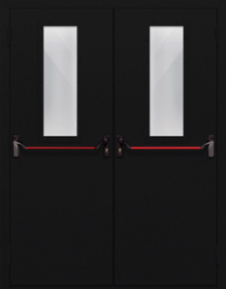 Фото двери «Двупольная со стеклом и антипаникой №64» в Щербинке