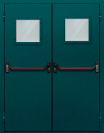Фото двери «Двупольная со стеклом и антипаникой №56» в Щербинке